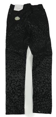 Nové - černé vzorované džegíny George