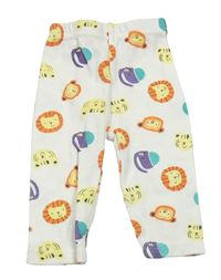 Smotanové ľahké tepláky so zvířaty