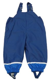 Tmavomodro-modré nepromokavé podšité laclové kalhoty Ergee