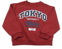 Vínová mikina s nápisom Primark