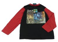 Nové - Červeno-čierne tričko s Harry Potterem