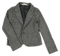 Tmavošedé melírované teplákové sako H&M