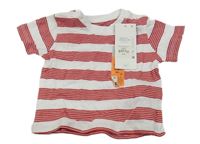 Nové - Bielo-červené pruhované tričko Primark