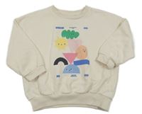 Svetlobéžová oversize mikina s obrazci George