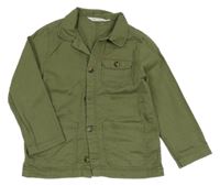 Khaki riflová košilová bunda H&M