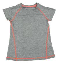 Sivé melírované športové tričko H&M
