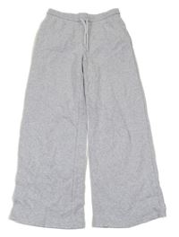 Světlešedé melírované široké tepláky H&M