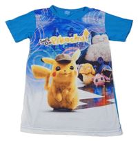 Modro-biele tričko s Detektivem Pikachu