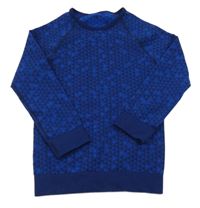 Modro-tmavomodré vzorované funkčné thermo tričko Lupilu