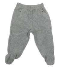 Šedé melírované sametové polodupky kiabi