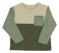 Smetnaovo-khaki tričko s vreckom Name it