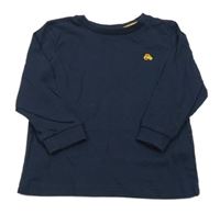 Tmavomodré tričko s výšivkou Matalan