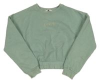 Zelená crop mikina s nápisom George