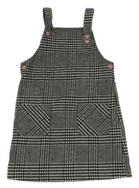 Čierno-sivé kockované úpletové na traké šaty Nutmeg