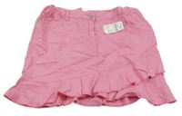 Nové - ružová ľanová sukňa