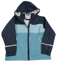 Modro-tmavomodrá nepromokavá bunda s kapucí Lupilu