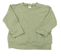 Zelená rebrovaná ľahká mikina H&M