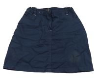 Tmavomodrá plátenná sukňa kids