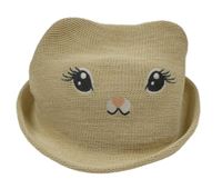 Béžovo-zlatý slamák s očima a čumákem 