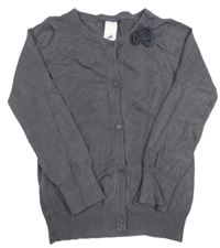 Antracitový prepínaci sveter s 3D mašlou C&A