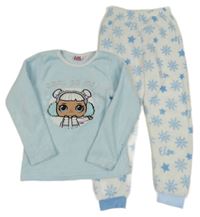 Světlemodro-bílé plyšové pyžamo - LOL Primark