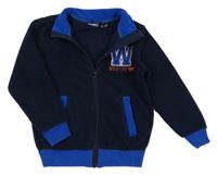 Tmavomodrá prepínaci fleecová mikina s písmenem Lupilu