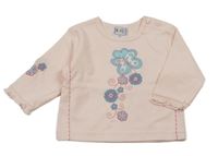 Ružové tričko s motýlkom a kvetmi