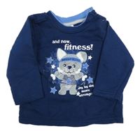 Tmavomodrá mikina s psíkom Ergee