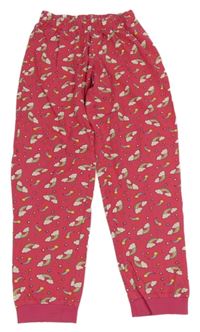 Růžové pyžamové kalhoty s duhami BPC