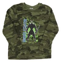 Khaki amry triko s potiskem Y.F.K.