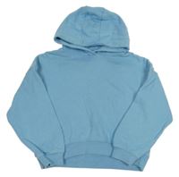 Svetlomodrá crop mikina s kapucňou Zara