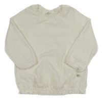 Bílá žebrovaná halenka Yigga