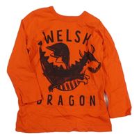 Červené triko s drakem a nápisem George