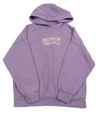 Lila mikina s nápismi a kapucňou George