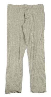 Šedobéžové rebrované melírované legíny Mango