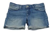 Svetlomodré teplákové rifľové kraťasy Denim Co.