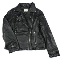 Černý koženkový crop křivák Zara