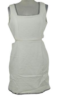 Nové - Dámské bílé vzorované šaty s průstřihy Zara 