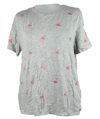 Dámské šedé tričko s plameňáky Oasis 