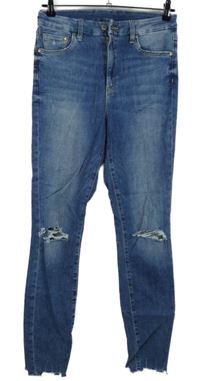 Dámské světlemodré skinny rifle s dírami H&M