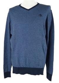 Pánský tmavomodrý melírovaný svetr State of art 