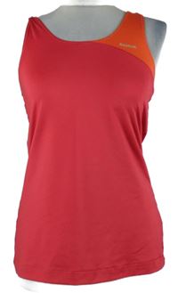 Dámsky červeno-oranžový športový funkčný top Reebok