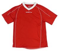 Červeno-biele športové tričko s logom Masita