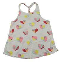 Biely top so srdiečkami Zara