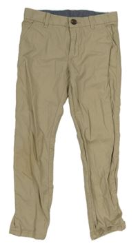 Béžové plátěné chino kalhoty H&M