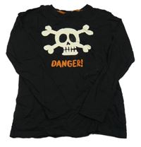 Čierne tričko s lebkou zn. Zeeman