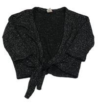 Čierne trblietavé svetrové bolerko TU
