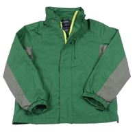 Zeleno-sivá šušťáková jarná funkčná bunda Mountain Warehouse