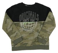 Černo-army mikina s potiskem George