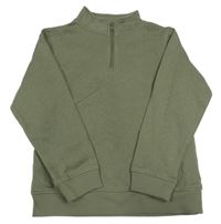 Khaki mikina so zipsom Primark